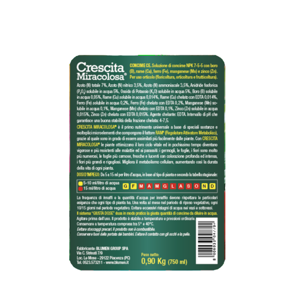 Crescita miracolosa nutrimento universale
